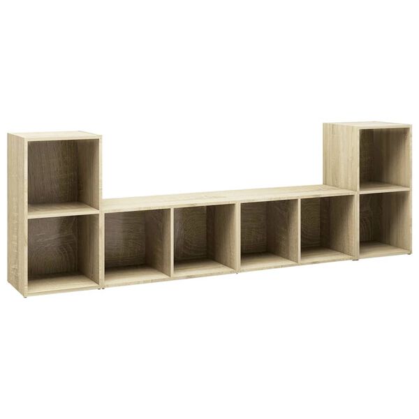 vidaXL Mobili TV 4 pz Rovere Sonoma 72x35x36,5 cm in Legno Multistrato