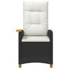 vidaXL Poltrona reclinabile con tavolino 62 x 64 x 112 cm polyrattan