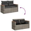 vidaXL Set Divani da Giardino 11 pz con Cuscini in Polyrattan Grigio