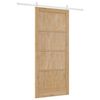 vidaXL Porta scorrevole Marrone 93 x 211 cm Pino massello