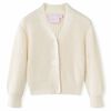 Cardigan da Bambina Lavorato a Maglia Bianco Neve 104
