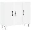 vidaXL Credenza Bianca 90x34x80 cm in Legno Multistrato