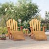 vidaXL Sedie Adirondack Giardino Poggiapiedi 2pz Legno Massello Teak