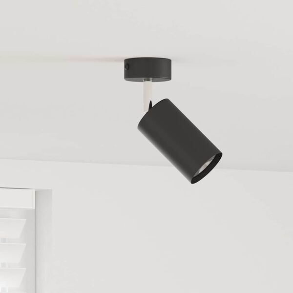 vidaXL Faretto da soffitto con i riflettori Nero 6 x 6 x 16 cm Metallo