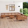 vidaXL Set Salotto da Giardino 12 pz ambra in Legno Massello di Pino