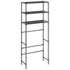 vidaXL Scaffale per Lavatrice con 3 Ripiani Nero 69x28x169 cm