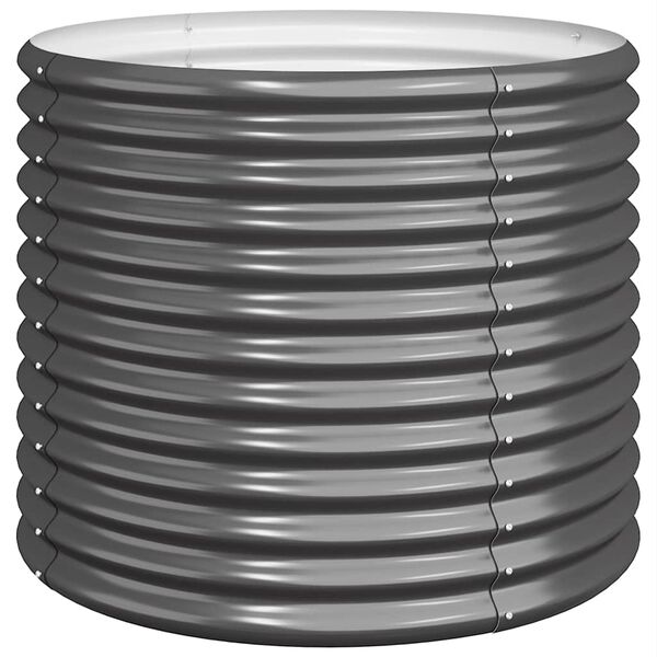 vidaXL Vaso Giardino Acciaio Zincato 80x80x68 cm Antracite