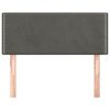 vidaXL Testiera Grigio Scuro 80x5x78/88 cm in Velluto