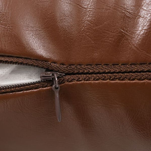 vidaXL Set di Cuscini 2 pz in PU 60x60 cm Marrone