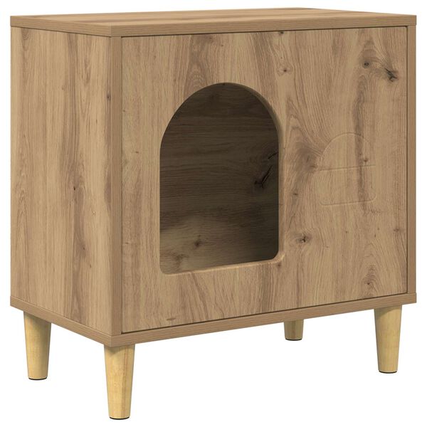 vidaXL Casa per Gatti Rovere Artigianale 51 x 30 x 52 cm