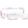 vidaXL Set di divani da giardino 6 pezzi con cuscini in legno di acacia e rattan