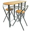 vidaXL Set Tavolo e Sedie da Bar Collazione e Cucina in Legno