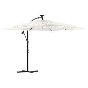 vidaXL Ombrellone Giardino con Palo in Acciaio Bianco 246x246x230 cm