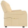 vidaXL Divano Massaggiante 4 Posti con Portabicchieri Crema Similpelle