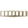 vidaXL Mensole Parete Cubo 4pz Rovere Sonoma 80x15x26,5cm Multistrato