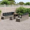 vidaXL Set Divano da Giardino 11 pcs Grigio chiaro e grigio scuro
