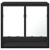 vidaXL Armadietto Specchio da Bagno Nero 65x20x60 cm Legno Multistrato
