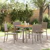 vidaXL Set da Pranzo per Giardino 5 pcs Grigio polyrattan