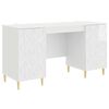 vidaXL Scrivania Bianco Lucido 142,5 x 50 x 75 cm Legno ingegnerizzato