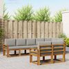vidaXL Set di divani da esterno 8 pcs Grigio Naturale e Chiaro