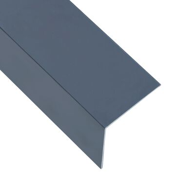 vidaXL Profili Angolari a L 90° 5pz Alluminio Antracite 170cm 30x30mm