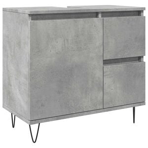 vidaXL Armadietto da Bagno Grigio Cemento 65x33x60cm in Truciolato