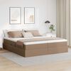 vidaXL Letto con contenitore e materasso Cappuccino 180 x 200 cm