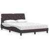 vidaXL Letto con Materasso Marrone Scuro 140x190cm Tessuto
