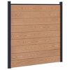 vidaXL Set di Recinzione 180 x 186 cm WPC e Alluminio Marrone