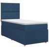 vidaXL Letto box spring con materasso Blu 90 x 190 cm Tessuto