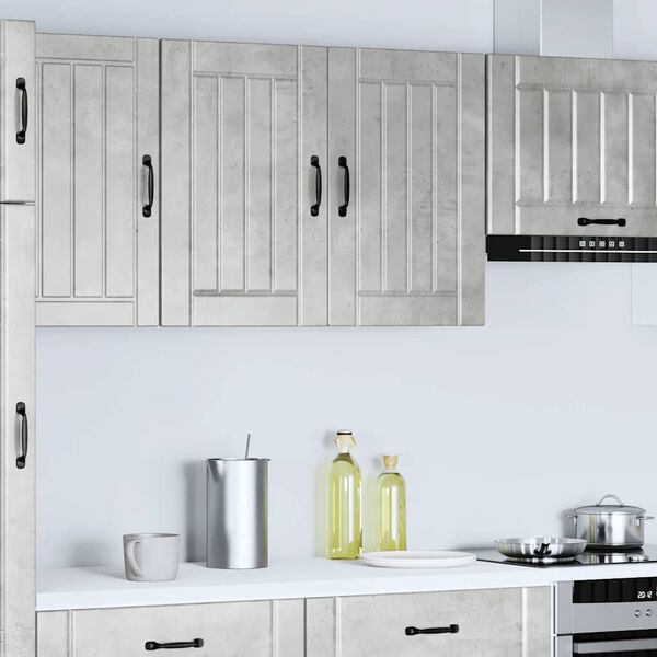 vidaXL Pensile da Cucina Lucca Grigio Cemento in Legno Multistrato
