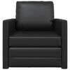 vidaXL Divano letto Nero 74 x 77 x 81 cm Pelle Artificiale