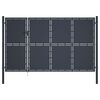 vidaXL Cancello da Giardino in Acciaio 350x175 cm Antracite