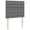 vidaXL Giroletto Molle con Materasso e LED Grigio 120x190cm Similpelle