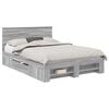 vidaXL Struttura del letto con testiera Grigio Sonoma 160 x 200 cm