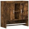 vidaXL Scaffale da parete A parete Rovere Fumo 80 x 36 x 80 cm