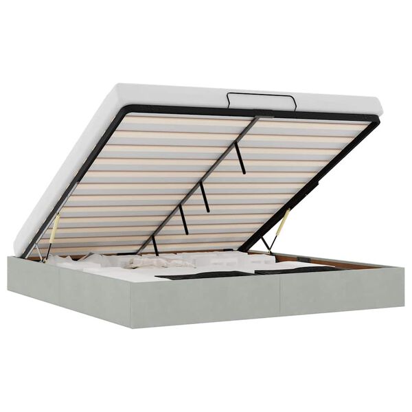 vidaXL Struttura Letto Pouf senza Materasso 160x200 cm in Velluto