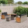 vidaXL Set Divano da Giardino con cuscino 8 pcs Grigio