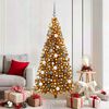vidaXL Albero di Natale con 300 LED con supporto Oro 180 cm PET