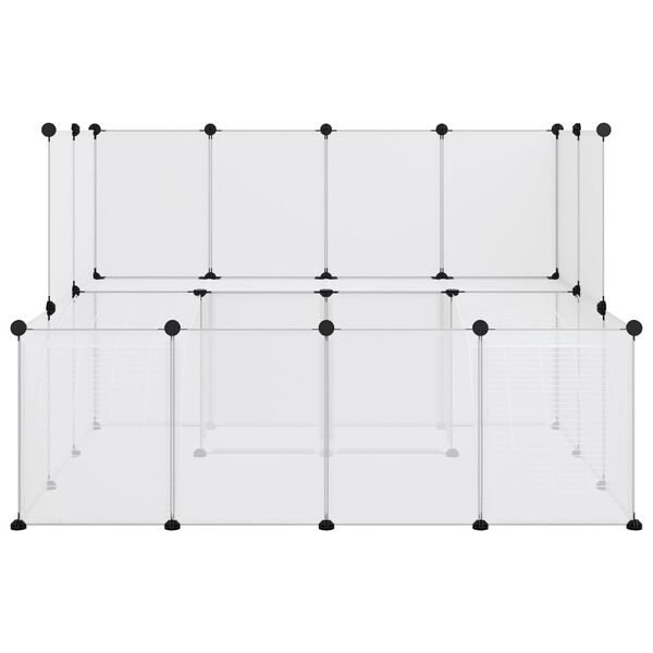 vidaXL Gabbia per Piccoli Animali Trasparente 143x107x93 cm PP Acciaio
