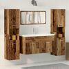 vidaXL Set Mobili da Bagno 4 pz Legno Antico in Legno Multistrato