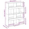 vidaXL Libreria Rovere Artigianale 100x33x125,5cm in Truciolato