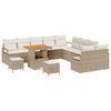 vidaXL Set Divano da Giardino 13 pz 12-Numero di posti Beige e Crema