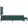 vidaXL Letto a molle con materasso Verde scuro 120 x 190 cm Velluto