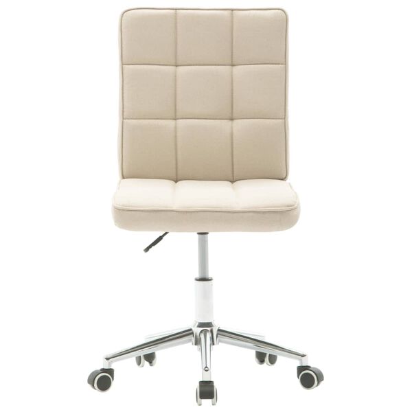 vidaXL Sedie da Pranzo 4 pz Crema in Tessuto