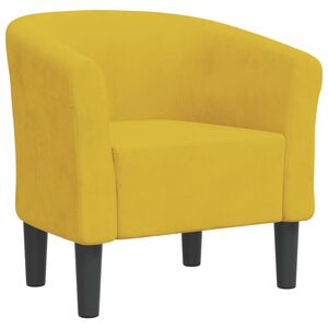 vidaXL Poltrona Cabriolet Gialla in Velluto