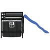 vidaXL Letto a Soppalco con Tende Bambini Bianco e Nero 80x200 cm Pino