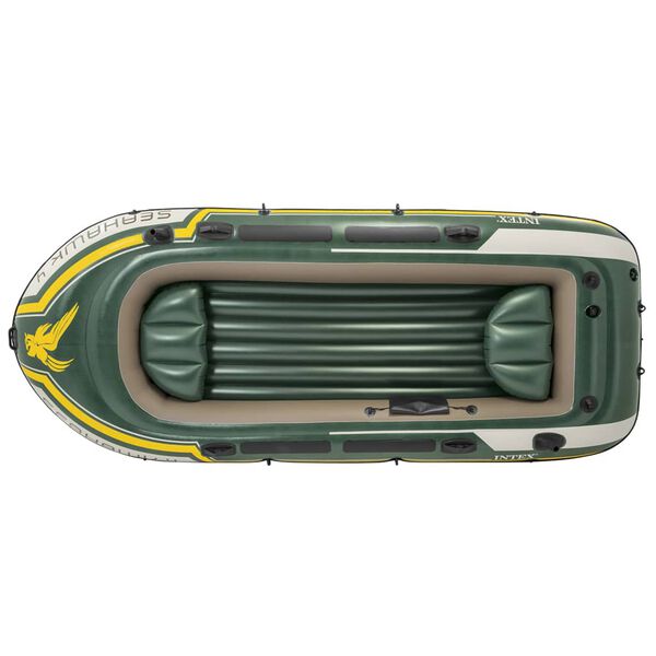 Intex Set Gommone Seahawk 4 con Motore da Traina e Supporto
