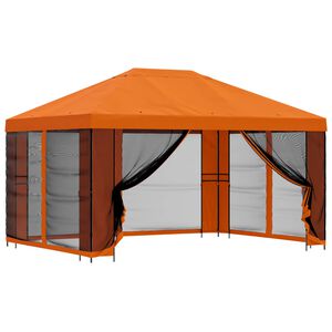 vidaXL Gazebo da giardino con pareti laterali 4 &times; 3 m Arancione