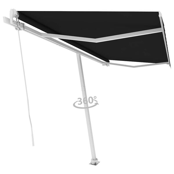 vidaXL Tenda da Sole Manuale Autoportante 450x300 cm Antracite